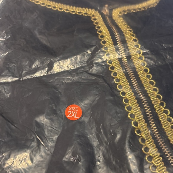 Men’s Long Black Muslim Kaftan Robe 2XL *NEW* - Picture 5 of 5